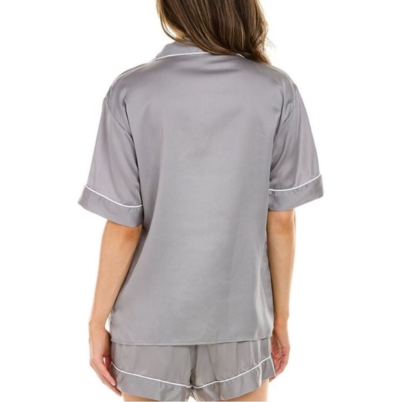 Ettitude Gray Sateen Sustainable Lyocell Bamboo Pajama Top size Small NWT - Picture 2 of 10
